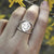 Sterling Silver Hummingbird Ring Flower Ring Animal Ring Gift for Women Animal Ring romanticwork 