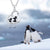 Sterling Silver Lovely Animal Penguin Heart Pendant Necklace Jewelry Gift for Women Animal necklace BEILIN 