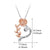 Sterling Silver Rose Flower Infinity Heart Pendant Necklace Engraved I Love You Froever Necklace for Women Flower necklace POPLYKE 
