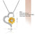 Sterling Silver Sunflower Pendant You are My Sunshine Necklace Valentines Day Gifts for Kids, Girls, Women Sterling Silver Necklace SNZM 