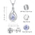 Teardrop Urn Necklace for Ashes - 925 Sterling Silver Blue Cremation Pendant Memorial Keepake Funeral Necklace Jewelry Gifts for Women Wife Mother stock romanticwork 