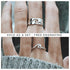 Wave Couple Rings 925 Silver Promise Ring Set His and Hers Matching Ring Promise Rings For Couples Girlfriend Boyfriend Silver Wedding Bands Set