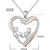 Women's 925 Sterling Silver Parent And 2 Children Family Pendant Necklace 18 Inch Family Necklace enjoy life creative 