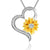 You Are My Sunshine Sunflower Necklace, Love Gifts for Women Wife Mom Daughter Sterling Silver Necklace enjoy life creative 14H-Sunflower necklace 